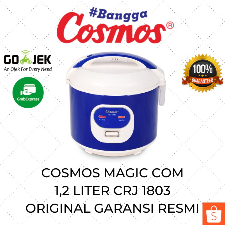 Cosmos Magic Com 1.2 Liter CRJ 1803 3in1 / Rice Cooker Mini / Mejikom Kecil / Mejicom Jar Murah