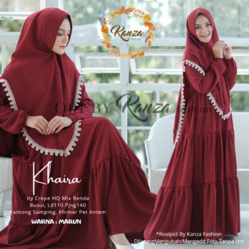 KHAIRA SYARI SET KHIMAR RENDAA