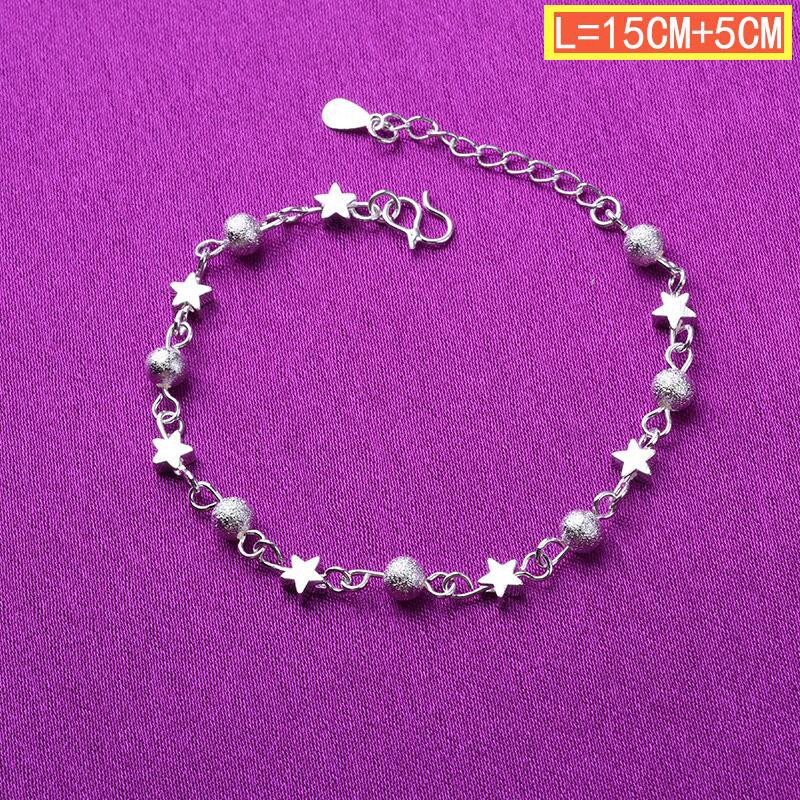 50 gaya 925 gelang perak asli, aksesoris perhiasan fashion Jepang dan Korea-8