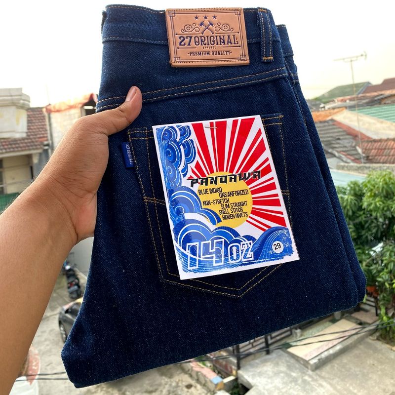 27.original - Raw Denim - Pandawa Blue Indigo 14oz - Shellstitch Accent