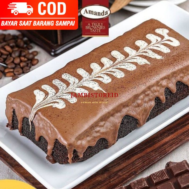 (JAMBISTOREID) Kue Brownies Kukus Cappuccino Marble Amanda Oleh-Oleh Makanan Jajanan Cemilan Snack J