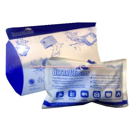 Ultracelcius Ice Substitute Reusesable Gel Blue Ice Pendingin Cocok Es Batu Untuk Menjaga Kesegaran Makanan Saat Travelling Ultra Celcius Blueice