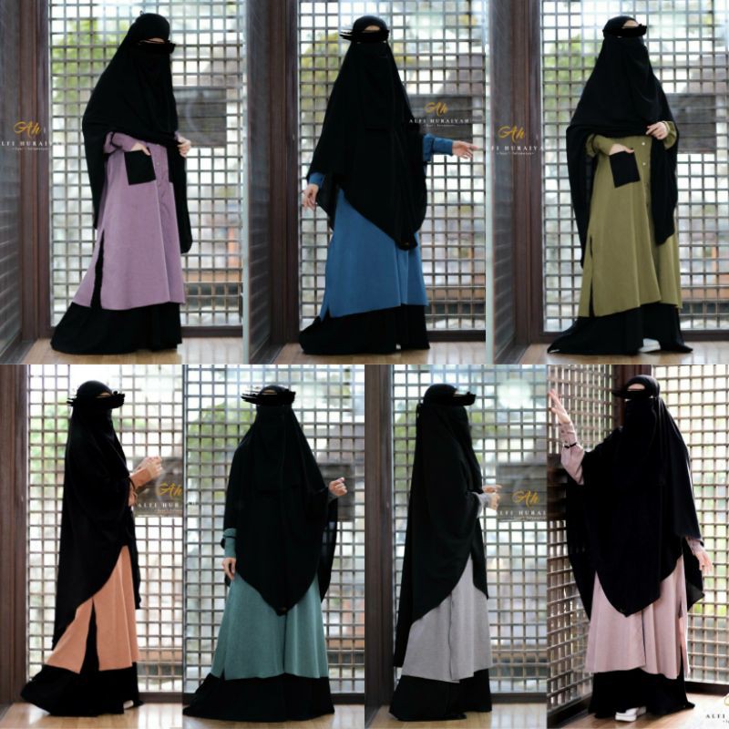 RABANA SERIES BY ALFI HURAIYAH | Gamis Rabana Alfi Huraiyah | Khimar Rabana AlfiHuraiyah | Set Gamis