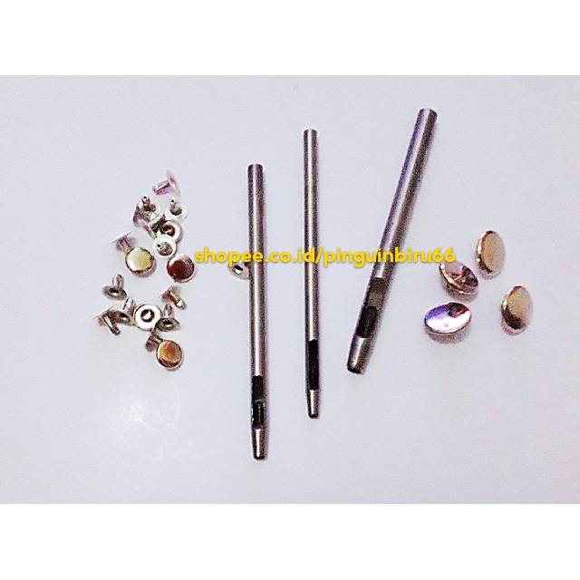 KWALITAS BAJA ASLI . BESI PLONG untuk lubang mata ayam/keling/kancing jaket 02mm/0.3mm