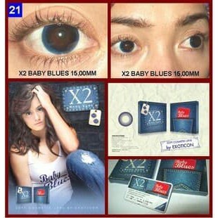 Softlens X2 Blue Jeans Baby Blue / Soft Lens Exoticon Ada Minus