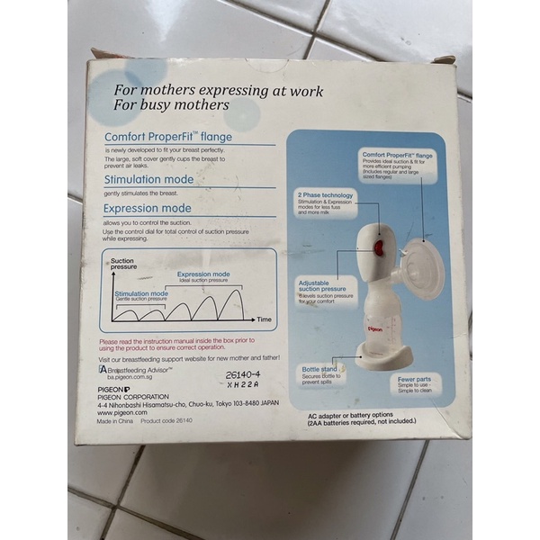 pompa asi breastpump pigeon elektrik preloved