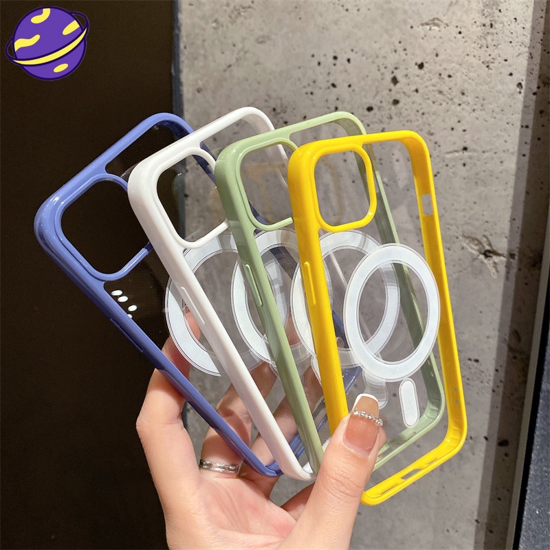 Case Magnetik Warna Permen Untuk IPhone 13 12 11 Pro X XR XS Max