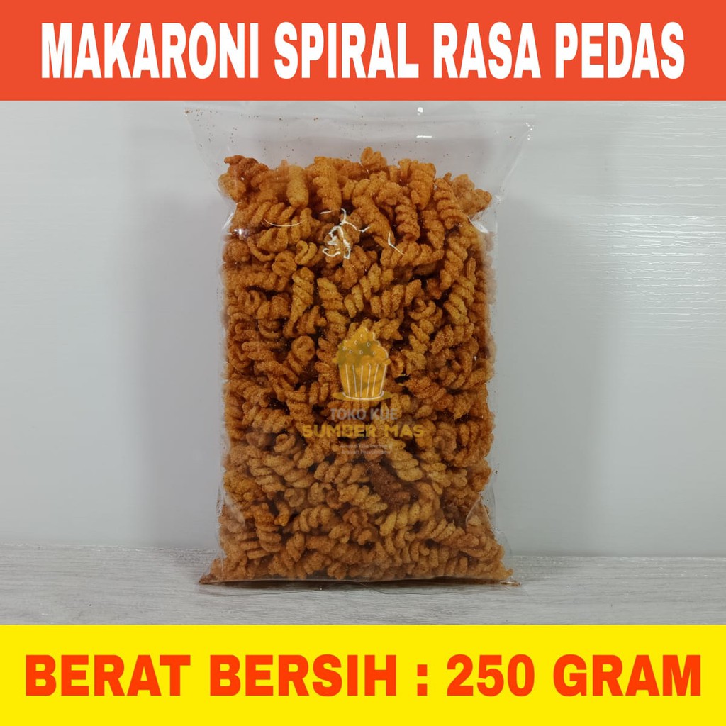 MAKARONI SPIRAL MACARONI SPIRAL RASA PEDES Berat bersih 250 gr - Pedas