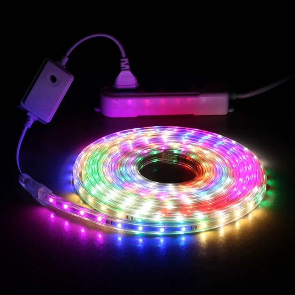 Lampu LED Strip SMD 2835 Warna Warni 10 Meter + Socket Kontroller 8 Mode