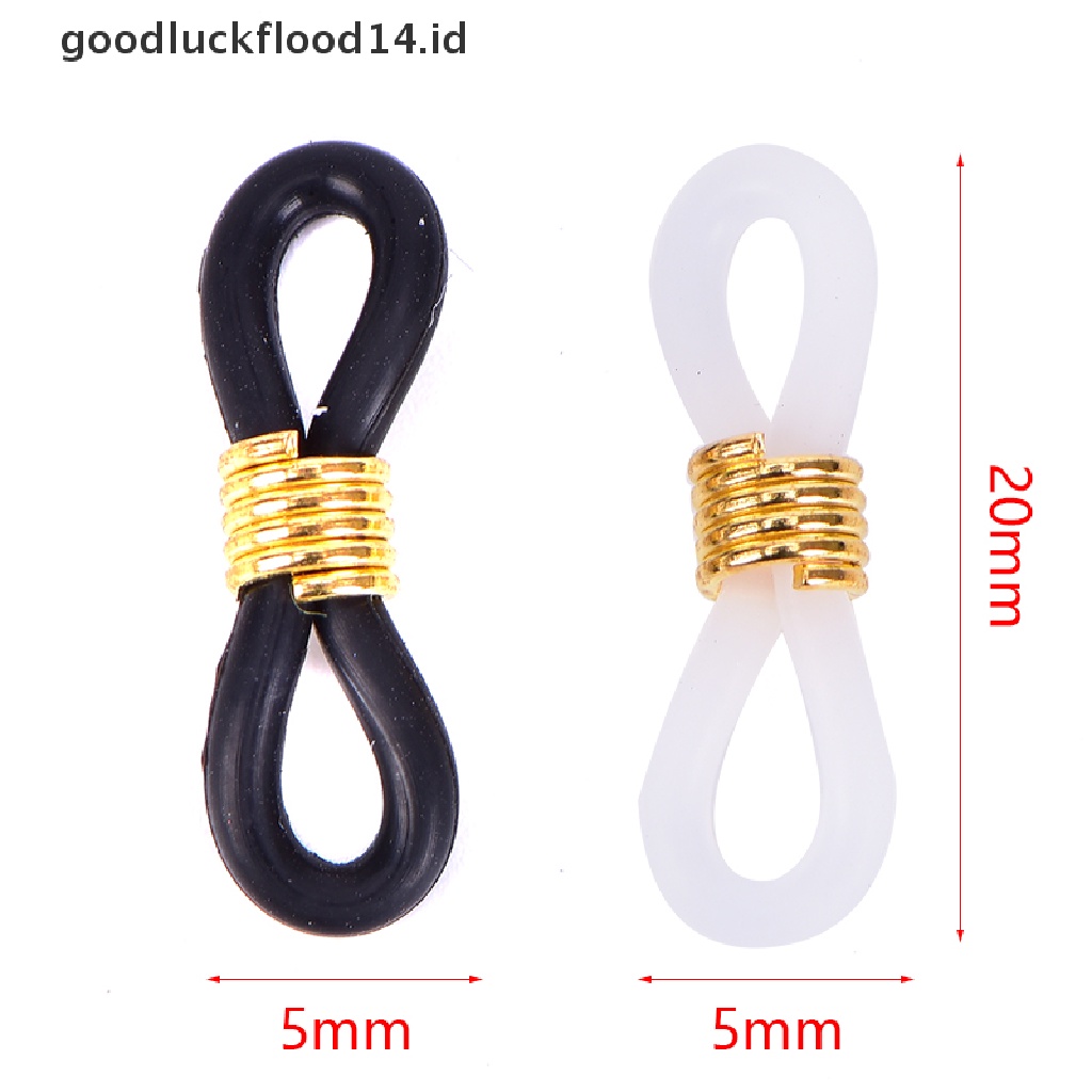 [OOID] 20Pcs Eye Glasses/Spectacle Chain Strap Holder Rubber Loop End Findings DIY ID