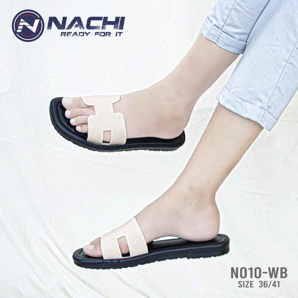 Sendal Wanita Slop Teplek Kokop H Kekinian Terbaru Casual - N010 WB (36/41)