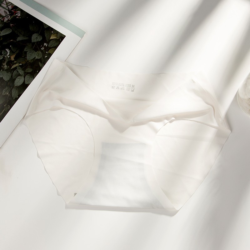 （READY JAKARTA）Celana Dalam Seamless Tanpa Jahitan Anti Nyeplak Fashion Es Sutra CD Wanita-White