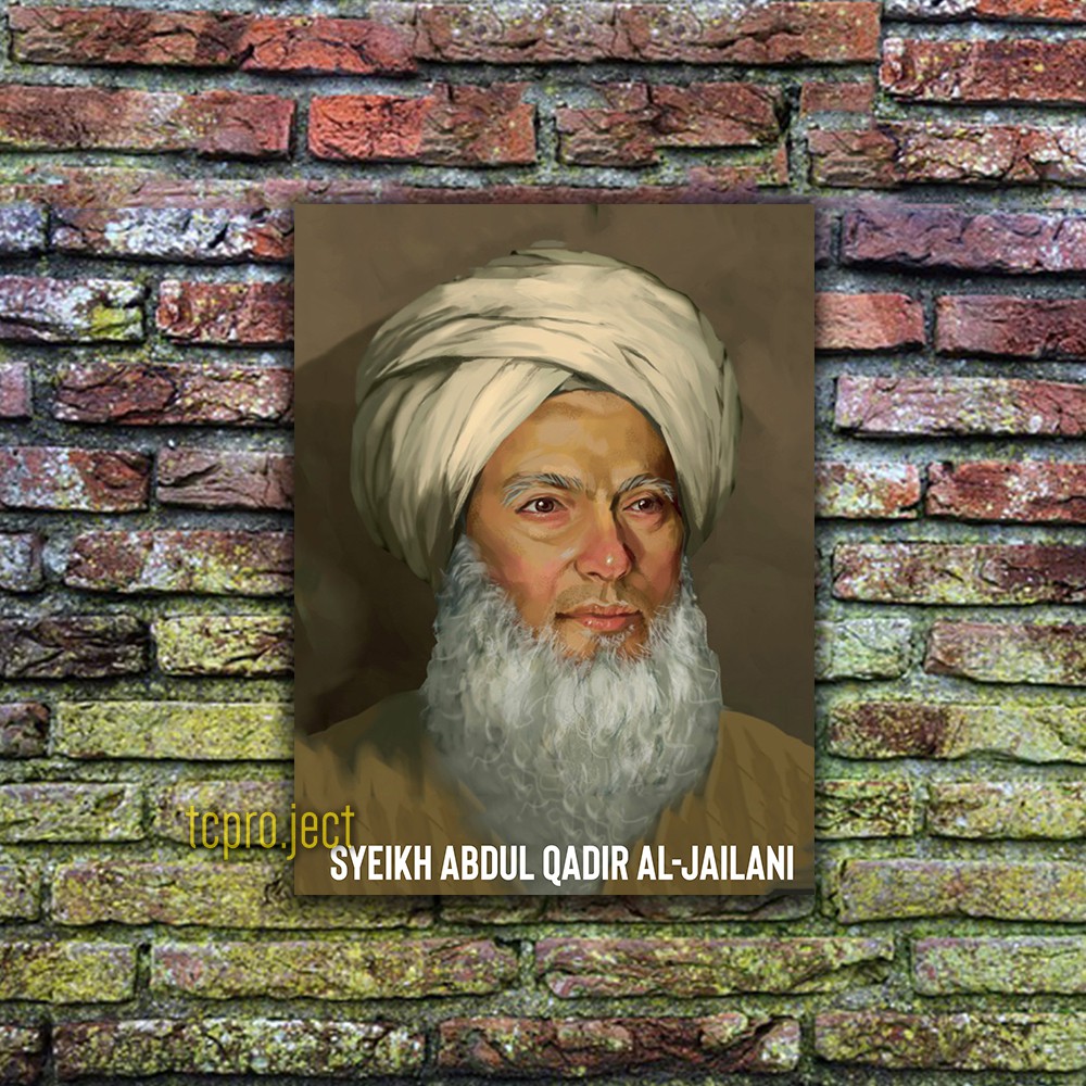 SYEKH ABDUL QODIR AL-JAELANI POSTER ULAMA - HIASAN DINDING DEKORASI RUMAH