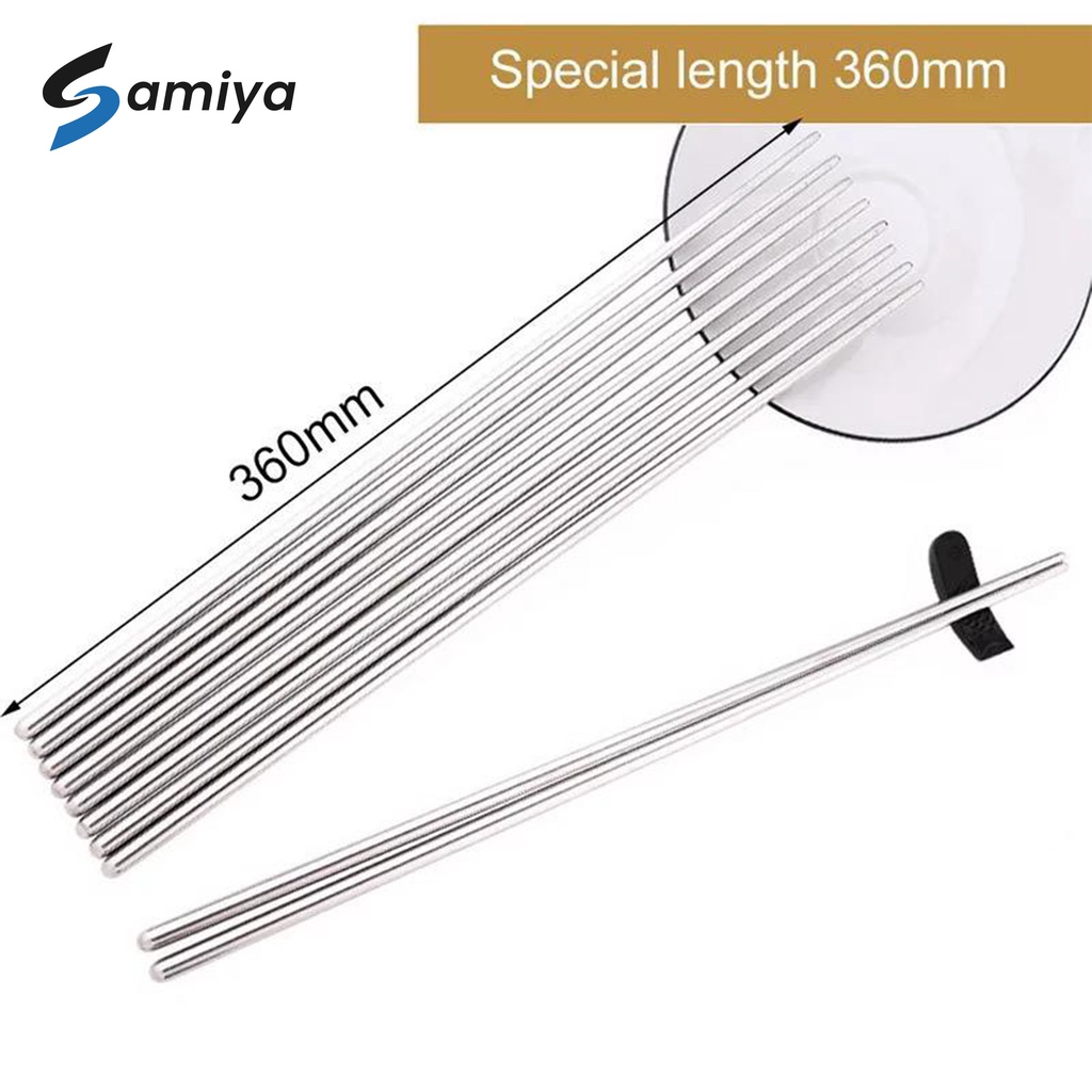 sumpit panjang stainless 36cm / long chopstick stainless steel / sumpit masak bakmi tumis hot pot