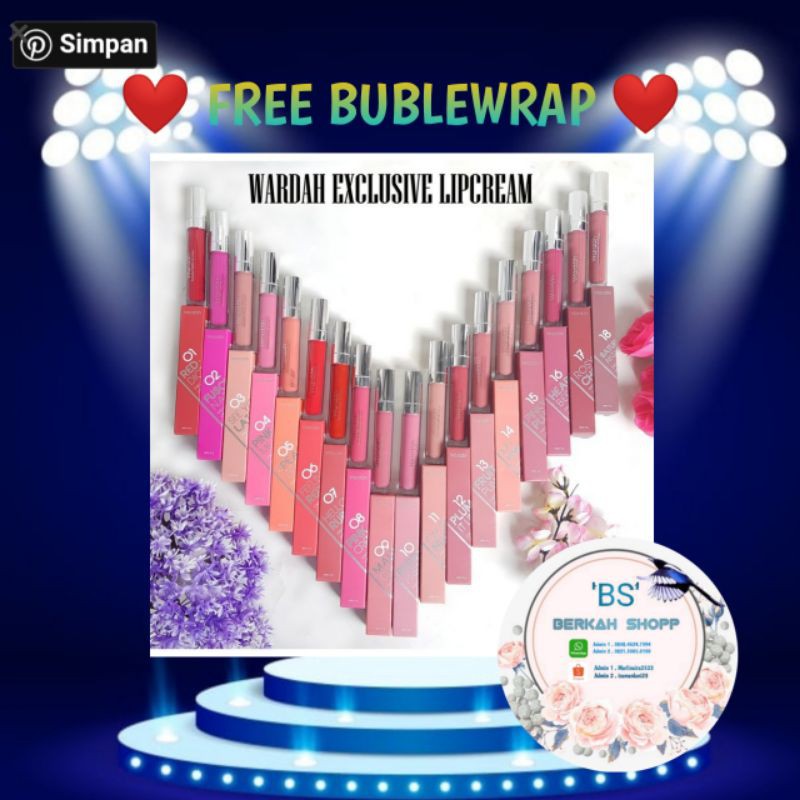 029M WARDAH EXLUSIVE MATTE LIPCREAM LIPSTIK / ORIGINAL FREE FACKING/ BY BERKAH_COECTION