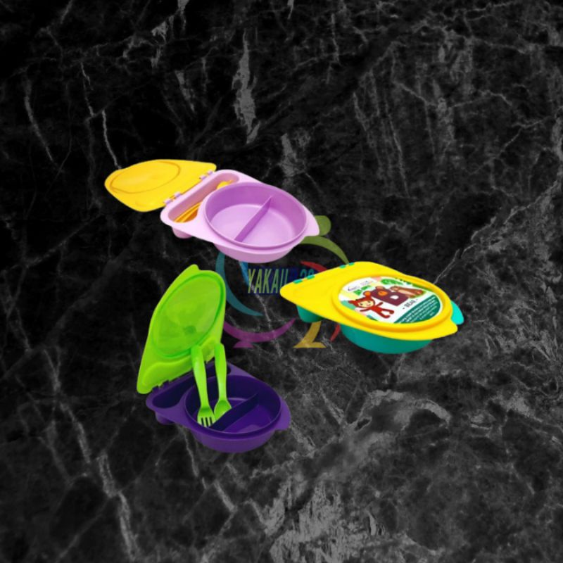 Lunch Box Set Amalfi / Kotak Makan Anak / Tempat Bekal + Sendok Garpu