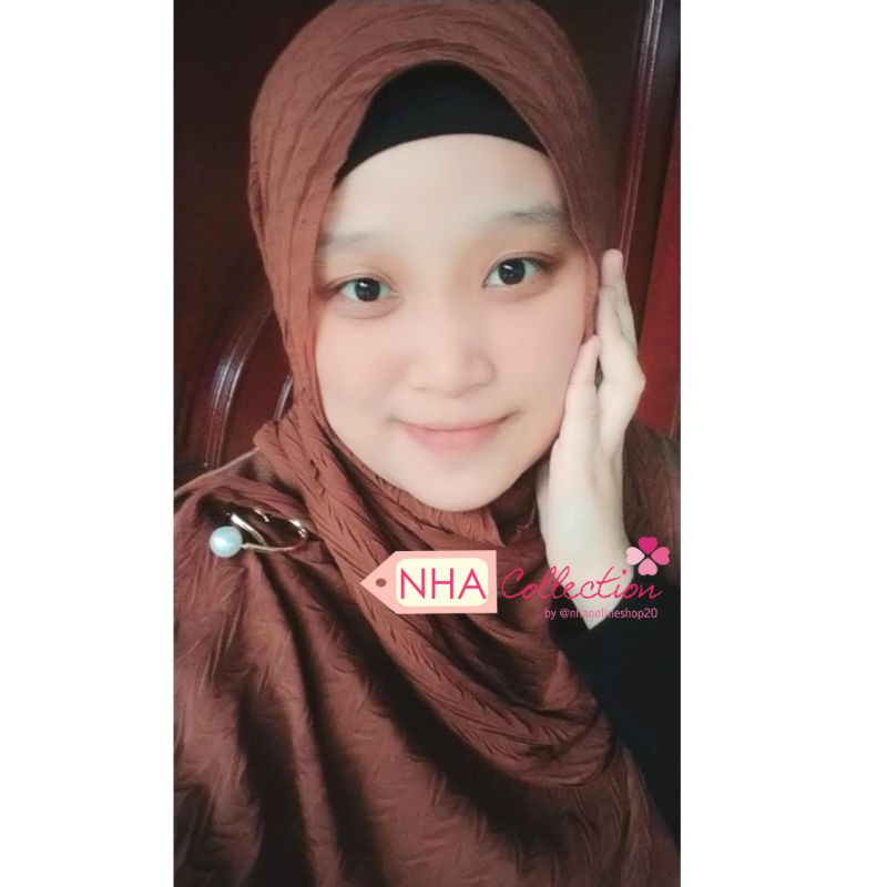Pashmina Plisket Padi Syar'i/ Lebar lebih panjang dari plisket Padi biasa