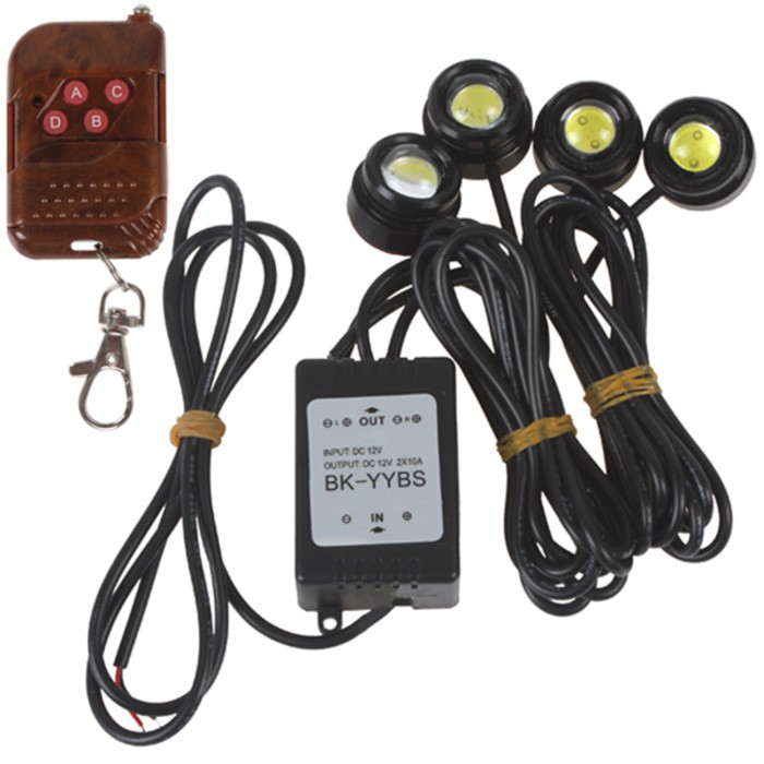 Led Eagle Eye Remot Control Strobo Warna Merah 12W