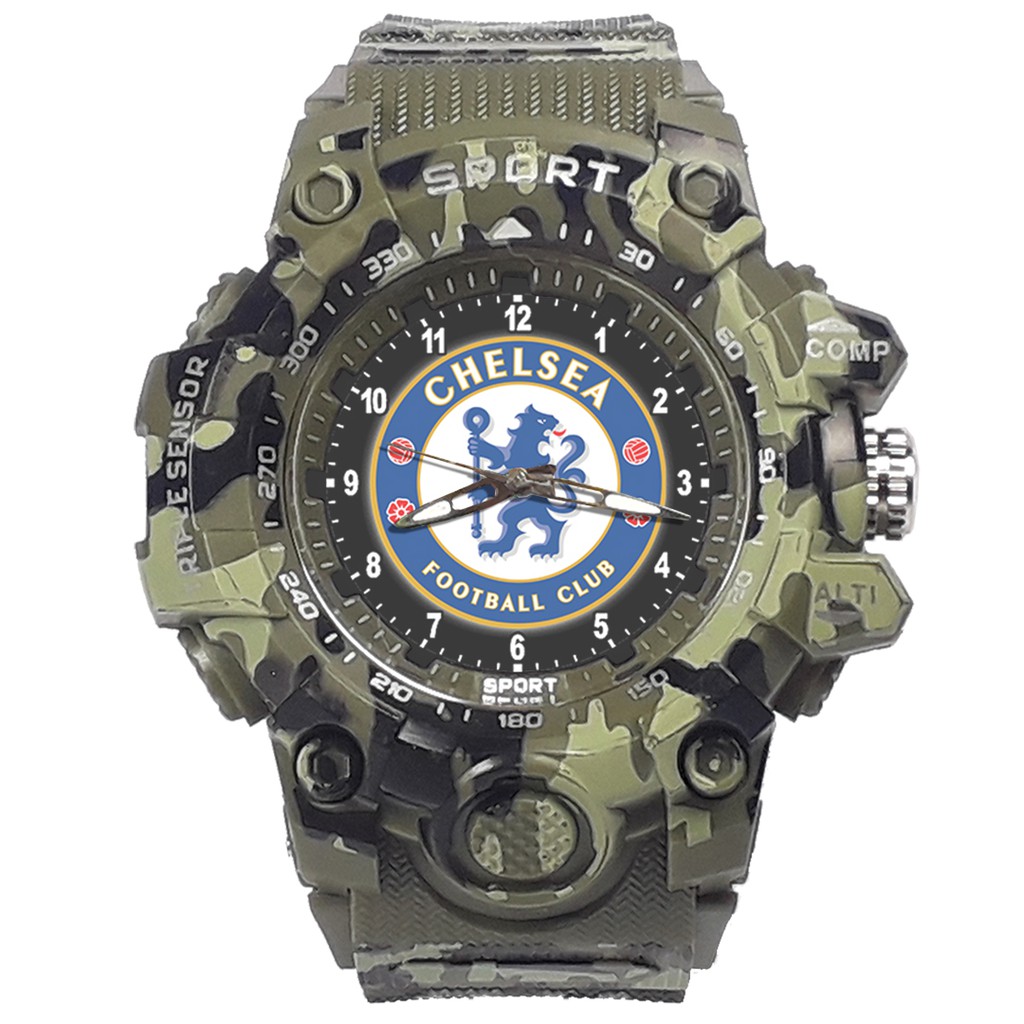 (ISTIMEWA BOSSQUE) JAM CUSTOM CHELSEA STRAP ARMY - 5 Warna