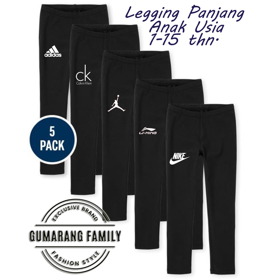 PROMO//celana legging panjang olah raga anak usia 5 - 12 tahun / celana legging panjang anak tanggun