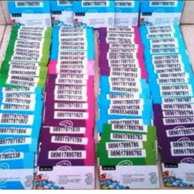 GROSIR TERMURAH PAKET PERDANA 3 (THREE) FULL 24 JAM 1 BULAN NASIONAL