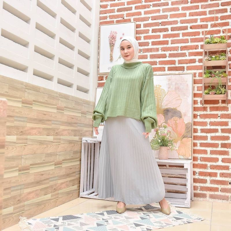 ARSYLLA PUFFY OVERSIZE SWEATER RAJUT WANITA TERMURAH KEKINIAN'