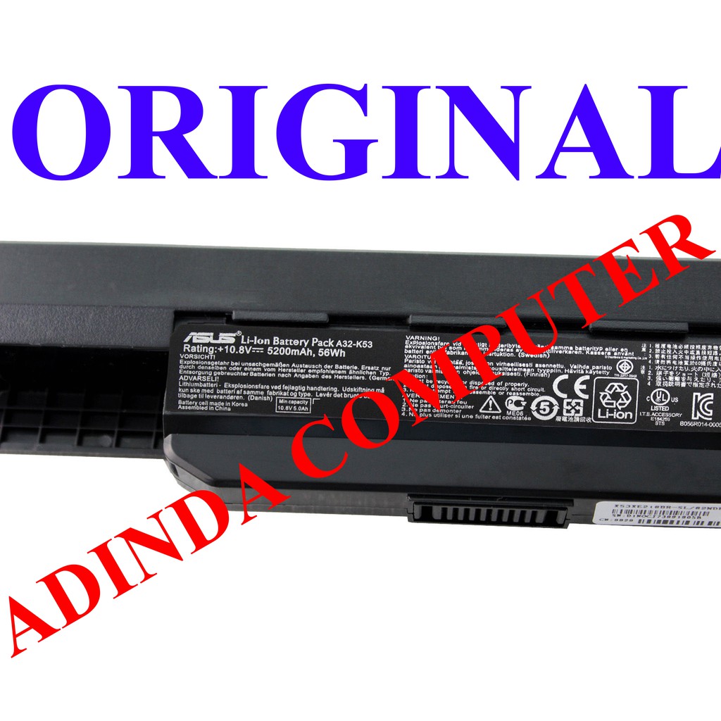 Baterai Asus K43 A43 A53 A54 P43 K53 P53 X43 X44 X53 X54 A83 X84 ORI