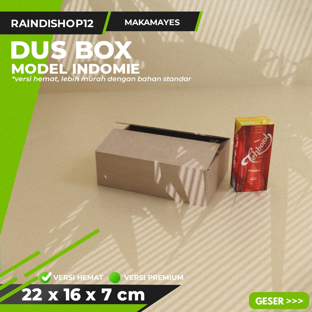 

BOX 22 X 16 X 7 CM KARDUS KOTAK KEMASAN PACKAGING KADO POLOS