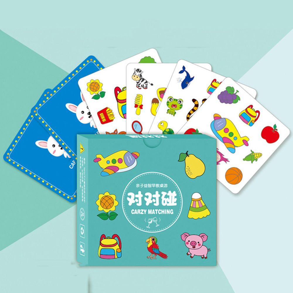 Lanfy Kartun Kartu Korek Api Bayi Buah Hewan Mainan Edukasi Anak