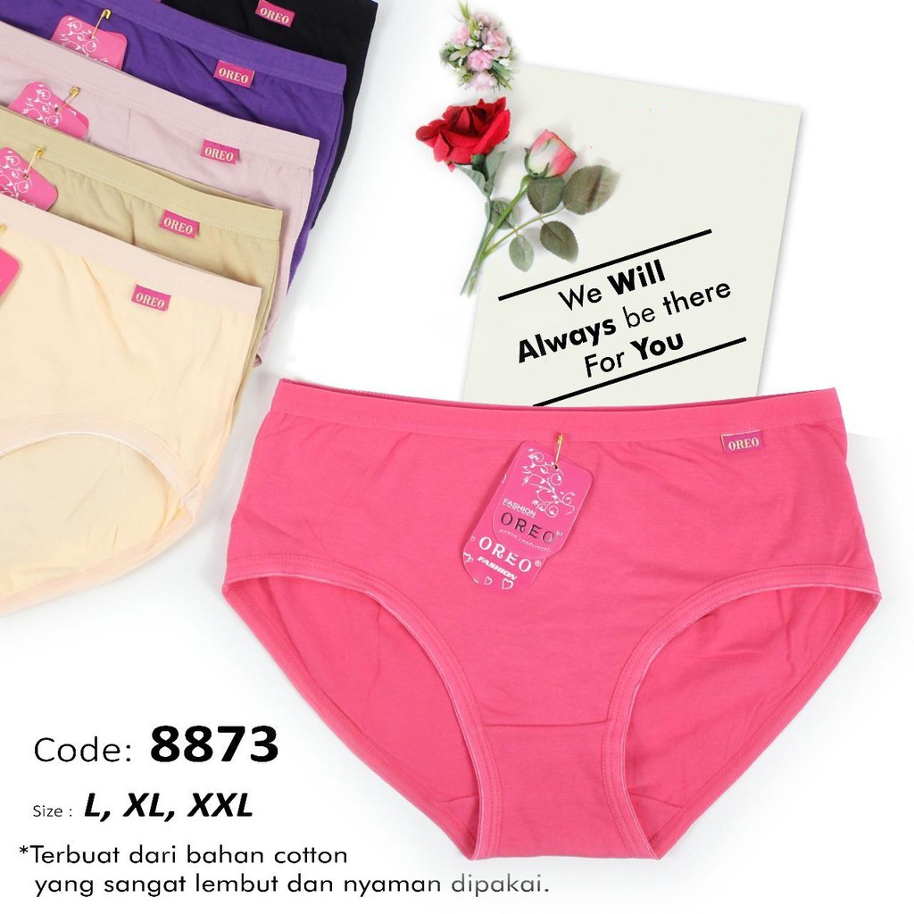 Celana Dalam CD Wanita Polos Katun O8873