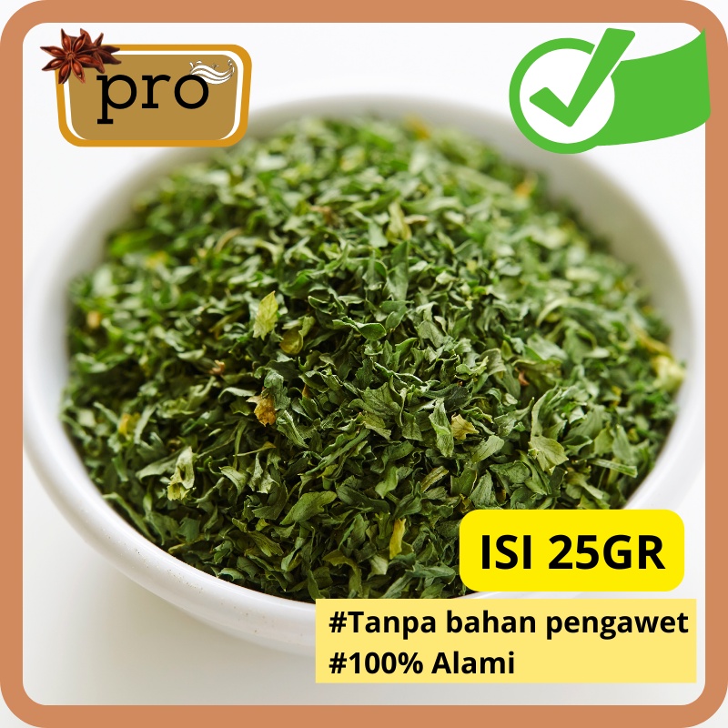 

PARSLEY DAUN PREMIUM DAUN SELEDRI KERING ISI 25 GRAM