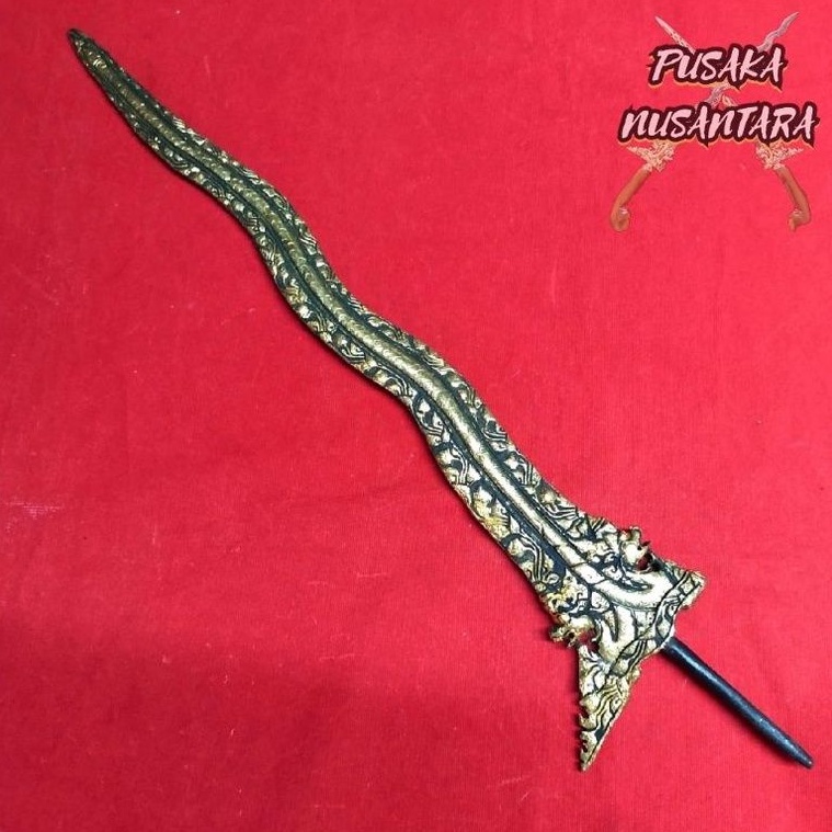 Keris Naga / Nogo Temanten Full Kinatah Luk Lima
