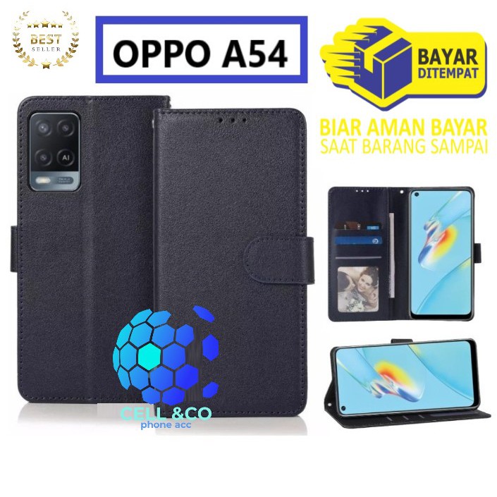 Flip cover OPPO A54 Flip case buka tutup kesing hp casing hp flip case leather wallet