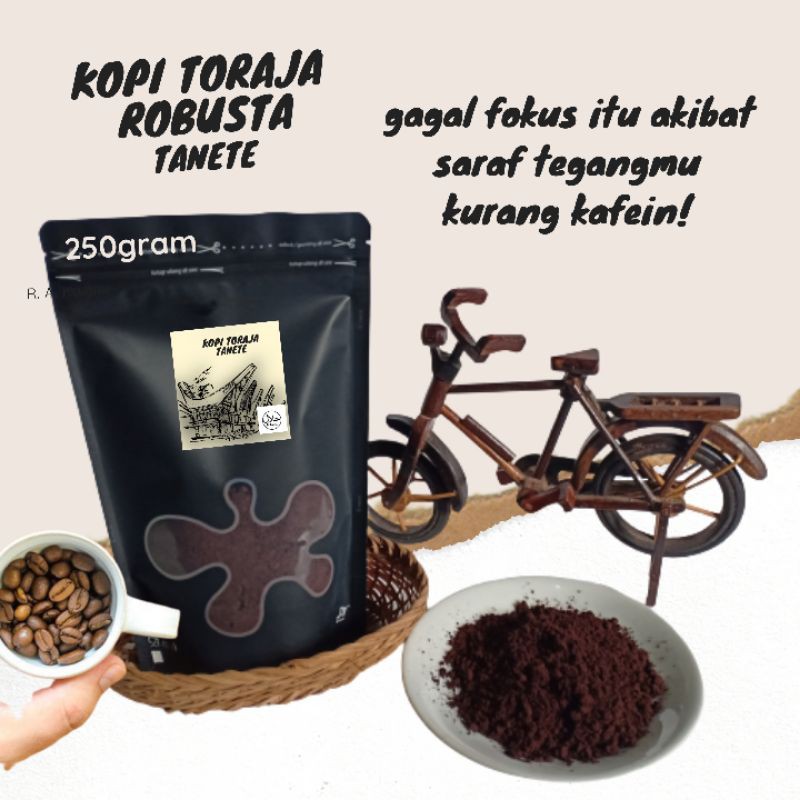 

Kopi Toraja asli 250gram/ Kopi Robusta / kopi Bubuk / Kopi Hitam / coffe Robusta (Bubuk dan Biji)