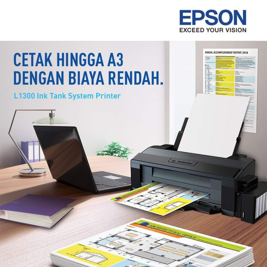 Epson L1300 A3 Ink Tank Printer Print Only Garansi Resmi