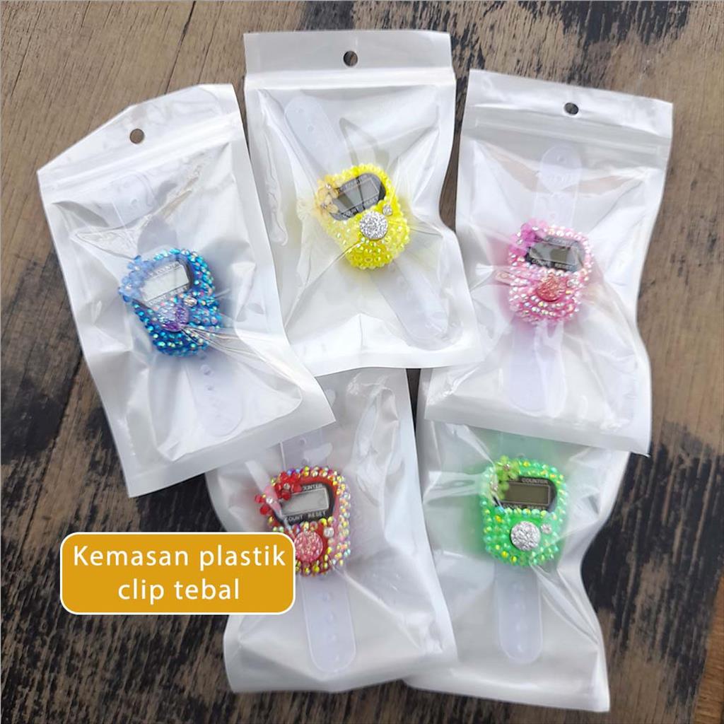 TASBIH DIGITAL CRYSTAL RHINESTONE  KERUCUT PREMIUM