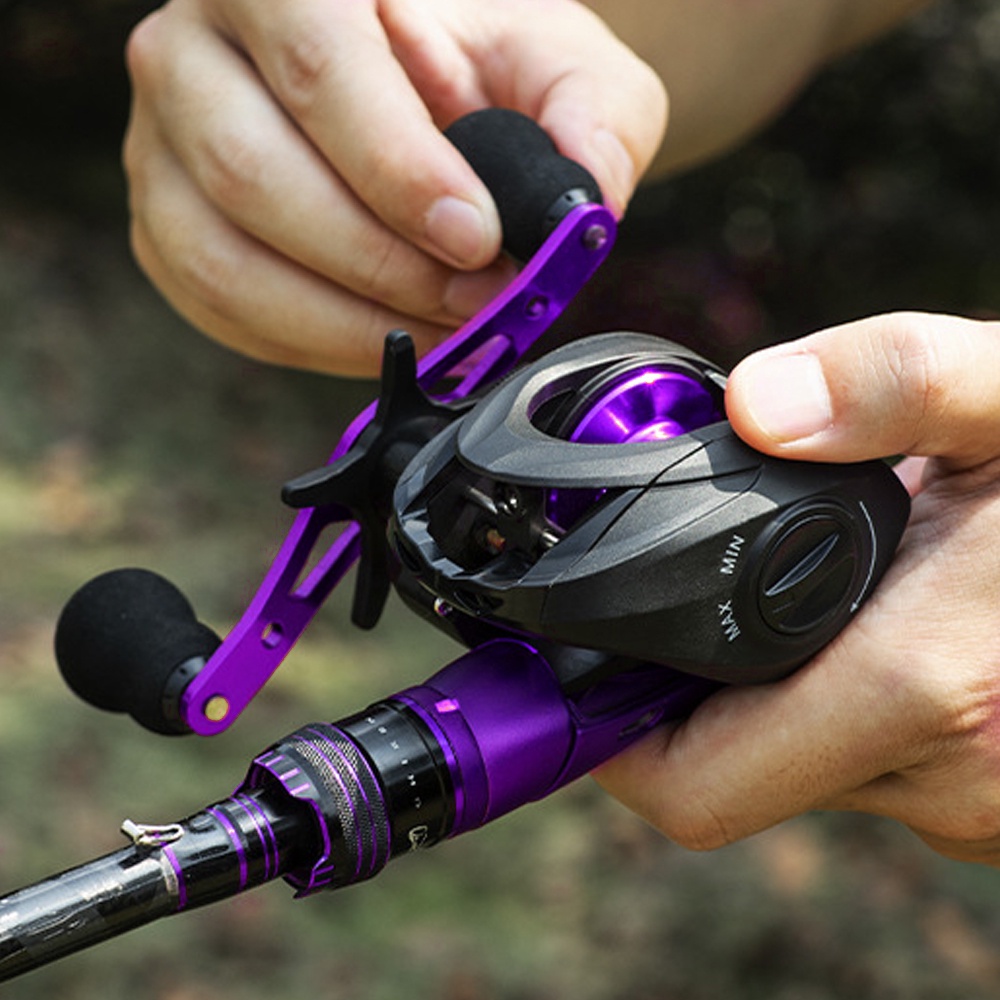 Pancing BC reel Rem Magnetik Halus Bantalan Bola Sistem Sistem Rem Magnetis 12+1 Reel Baitcasting Bahan Metal Kapasitas Untuk Memancing 10kg/22lb Fishing Reel Pancing Reel Gulungan Pancing Saltwater Reel Fishing Long Cast Reel