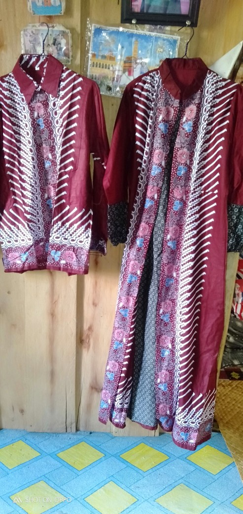 Sarimbit/couple Batik Modang Bunga Terbaru Baju Kondangan Dan Baju Pesta Termurah
