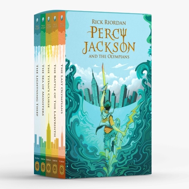 BOX SET BOXSET PERCY JACKSON AND THE OLYMPIANS NEW COVER KARYA RICK RIORDAN