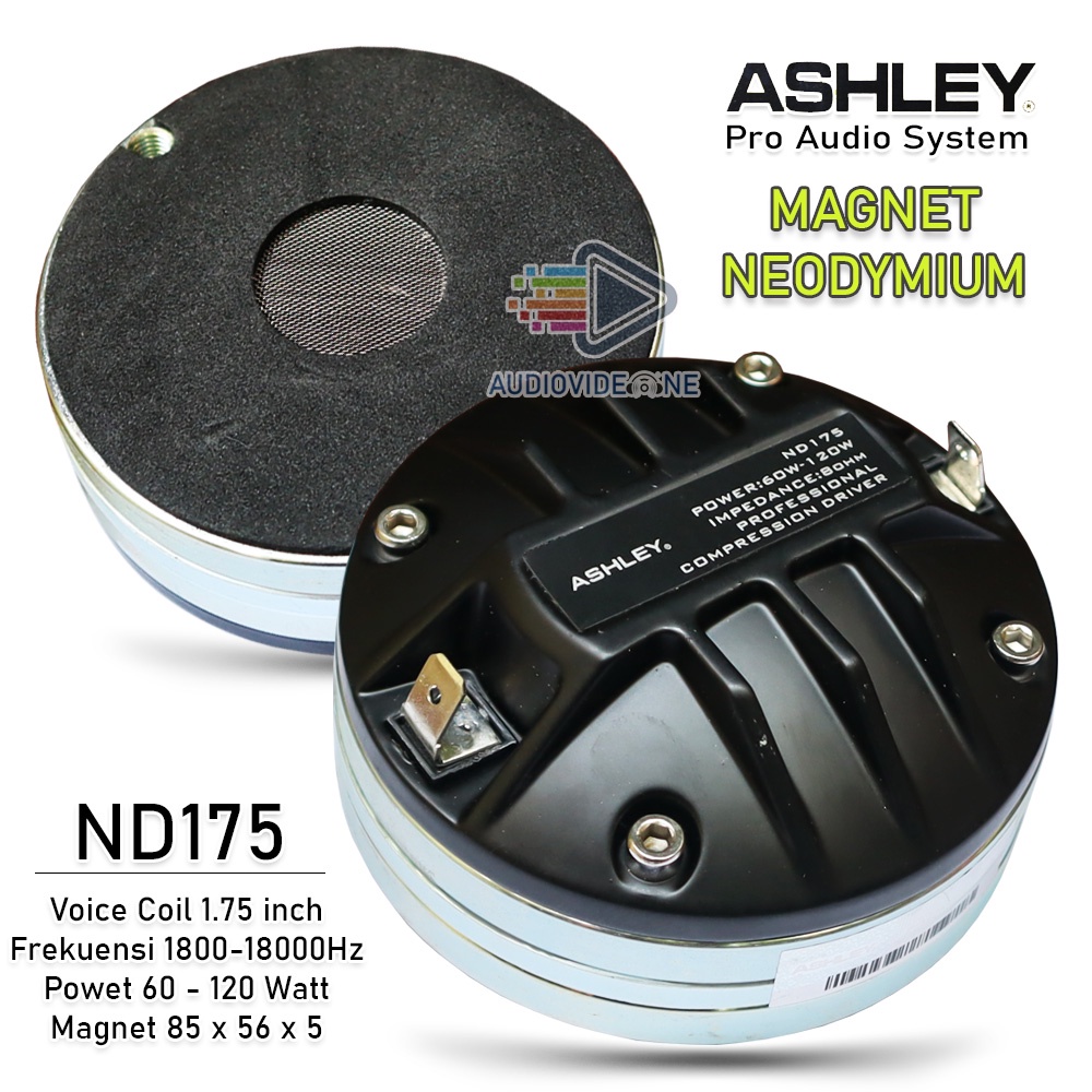 Driver Tweeter Ashley ND175 Magnet Neo Original Twiter Neodymium