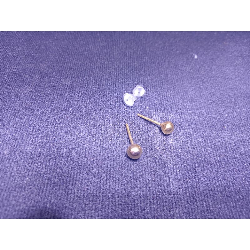 anting tindik model bulat emas kadar 10k emas 45% berat 0.5gram