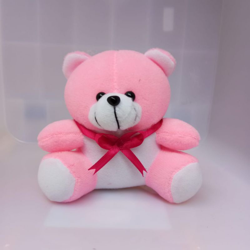 Boneka Bear/Beruang kalung pita polos size 15cm real pict