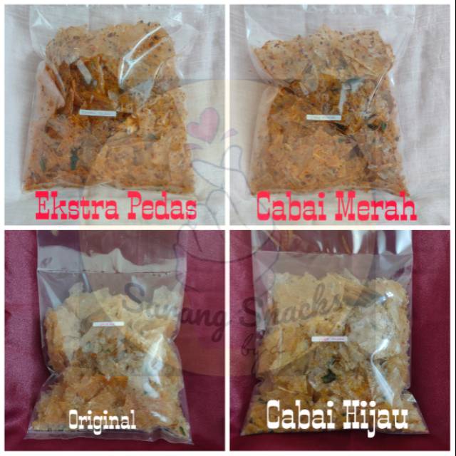 

Kripik kaca aneka rasa ukuran 250 gr