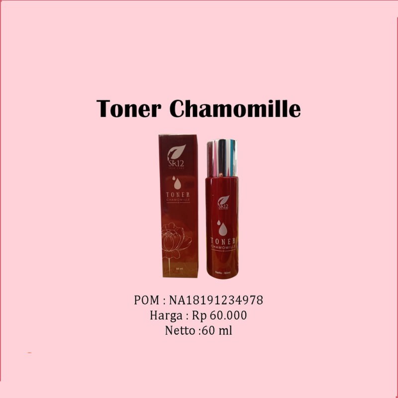 TONER CHAMOMILE SR12 TONER MEMUTIHKAN TONER MENGHILANGKAN FLEK HITAM TONER BPOM