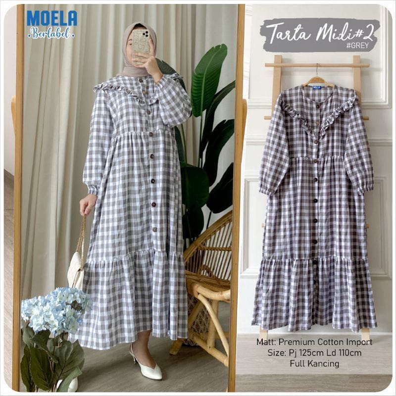 MIDI TARTA /pakaian wanita/dress/mifdi