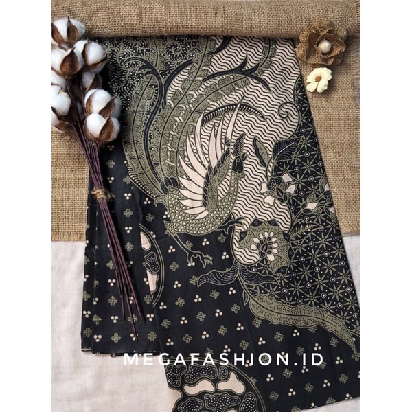 KAIN BATIK WARNA ABU BAHAN KATUN