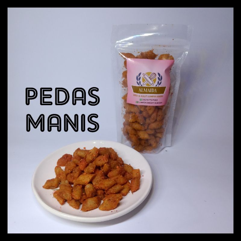 

kulit lumpia/lunpia krispi rasa pedas manis 100 gram snack / cemilan