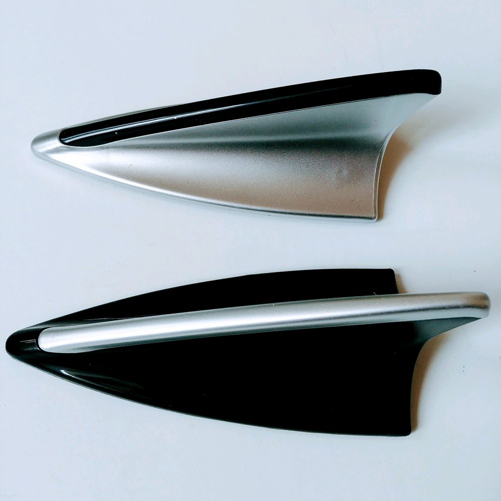 shark fin antena antenna sirip hiu hitam silver 3r