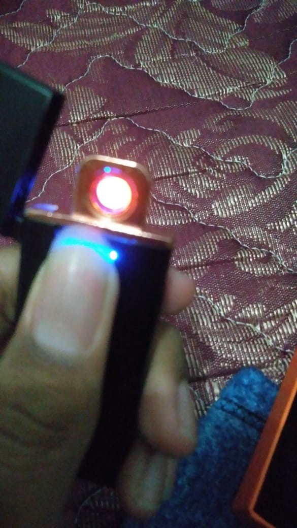 Korek Api Elektrik Fingerprint Touch Sensor Led Display Power