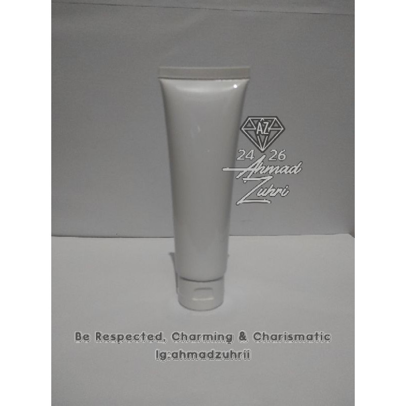 [isi 50pcs] Tube 50ml Putih Natural Hitam Tutup Fliptop - Tube Kosong 50ml Putih Clear Hitam - Botol